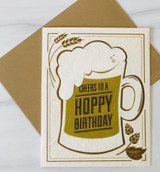 "Hoppy Birthday," Blank Greeting Card