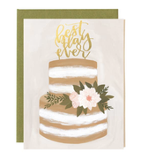 "best day ever" Wedding Cake, Blank Greeting Card