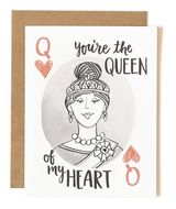 "Queen of my Heart," Blank Greeting Card "Queen of my Heart," Blank Greeting Card