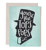 "Tops Pops," Blank Greeting Card "Tops Pops," Blank Greeting Card