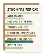 "Synonyms For Dad," Blank Greeting Card "Synonyms For Dad," Blank Greeting Card