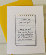 Congrats New Job, Blank Greeting Card Congrats New Job, Blank Greeting Card