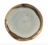 Small Ceramic Plate with Gold Electroplating Small Ceramic Plate with Gold Electroplating