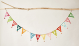"Merry Christmas" Multi-Colored Wool Felt Banner, 72" "Merry Christmas" Multi-Colored Wool Felt Banner, 72"