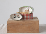 Mini Ramekins with Holiday Animals, Set/3 Mini Ramekins with Holiday Animals, Set/3