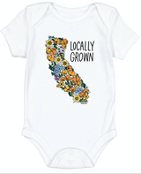 "Locally Grown" California Wildflower Onesie--CHOOSE SIZE "Locally Grown" California Wildflower Onesie--CHOOSE SIZE
