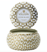 Voluspa Suede Blanc, 2-Wick Maison Metallo Candle Voluspa Suede Blanc, 2-Wick Maison Metallo Candle