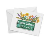 Lake Tahoe Elevation 6225, Blank Greeting Card Lake Tahoe Elevation 6225, Blank Greeting Card