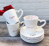 Romance Mug with Heart Handle--CHOOSE DESIGN Romance Mug with Heart Handle--CHOOSE DESIGN