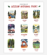 Western National Parks, Art Print 11"x14" Western National Parks, Art Print 11"x14"