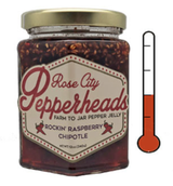 Rockin' Raspberry Chipotle: Rose City Pepperheads Jelly, 12oz Rockin' Raspberry Chipotle: Rose City Pepperheads Jelly, 12oz