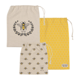 Busy Bee Reuseable Cotton Produce Bags, set/3 Busy Bee Reuseable Cotton Produce Bags, set/3