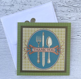 "Thank You" Silverware, Mini Card "Thank You" Silverware, Mini Card