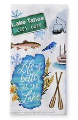 Lake Tahoe Collage, Tea Towel Lake Tahoe Collage, Tea Towel
