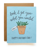 Mother's Day Thyme, Blank Greeting Card Mother's Day Thyme, Blank Greeting Card