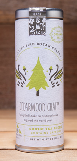 Flying Bird Botanicals: Cedarwood Chai, 6 or 15 bags Flying Bird Botanicals: Cedarwood Chai, 6 or 15 bags