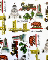 Sacramento Icons Wrapping Paper--CHOOSE SINGLE SHEET OR SET/3 Sacramento Icons Wrapping Paper--CHOOSE SINGLE SHEET OR SET/3