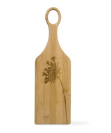Wild Flower Bamboo Board with Handle, 16"x5" Wild Flower Bamboo Board with Handle, 16"x5"