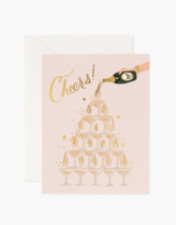 "Cheers" Champagne, Rifle Paper Co. Blank Greeting Card "Cheers" Champagne, Rifle Paper Co. Blank Greeting Card