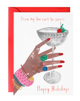 "From My Bar Cart to Yours," Blank Greeting Card
