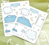 Cloud Notes Sticker Sheet