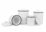 Enamelware Canisters, set of 4 Enamelware Canisters, set of 4