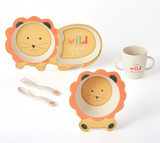 Kids Dinner Set, Sustainable Bamboo, 5 piece set--CHOOSE DESIGN Kids Dinner Set, Sustainable Bamboo, 5 piece set--CHOOSE DESIGN