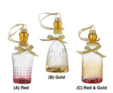Glittered Decanter Glass Ornament--CHOOSE DESIGN