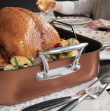 XL Copper Turkey Roaster with Rack XL Copper Turkey Roaster with Rack