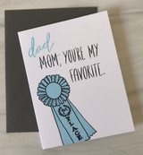 "Favorite" Father's Day, Blank Greeting Card "Favorite" Father's Day, Blank Greeting Card