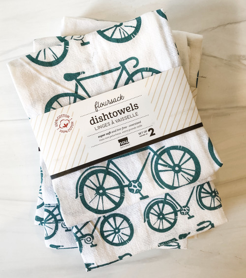 Bicycles Floursack Dishtowels, set/2