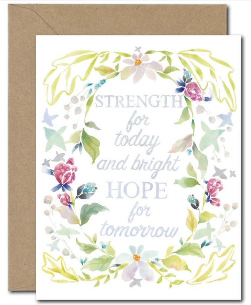 "Strength for Today," Blank Greeting Card