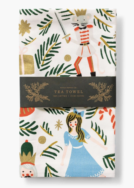 Nutcracker/Christmas Tree: Rifle Paper Co. Holiday Tea Towel