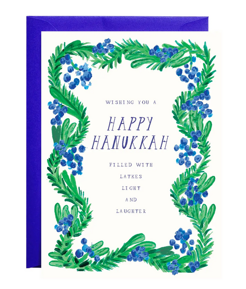 Happy Hanukkah: Latkes + Light, Blank Greeting Cards, Set/6