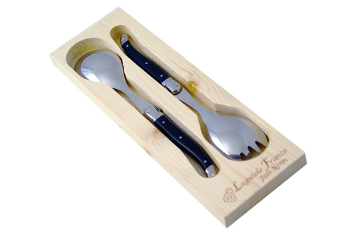 Laguiole Salad Server Set in Wooden Gift Box, set/2