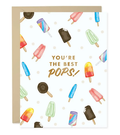 "You're the Best Pops!" Blank Greeting Card