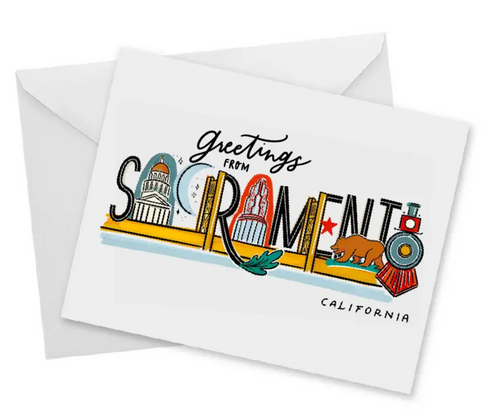 Sacramento Icon Letters, Blank Greeting Card