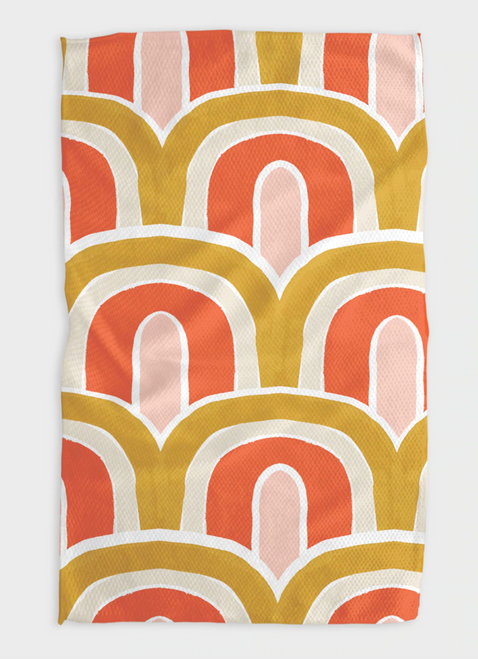 Gold Bows, Geometry Kitchen Tea Towel