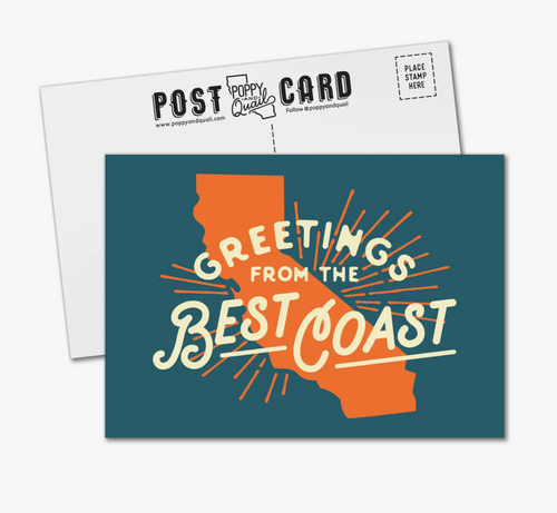 "Greetings from the Best Coast," Postcard