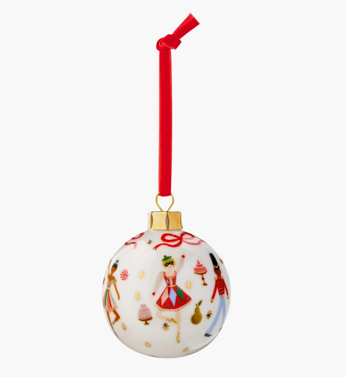 Nutcracker Porcelain Ornament