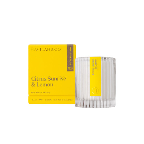 Havilah & Co. Citrus Sunrise & Lemon Coconut Wax Blend Candle, 8.5oz