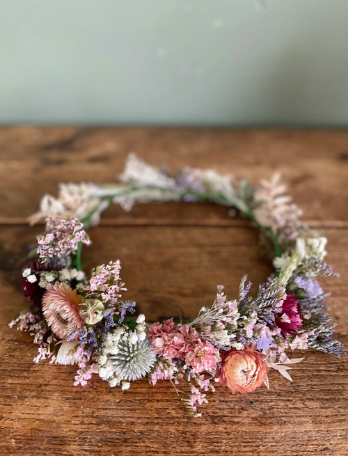 Dried Flower Crown Workshop with Esmiralda Garcia Designs, Saturday, 7/11, 11:00am-1:00pm