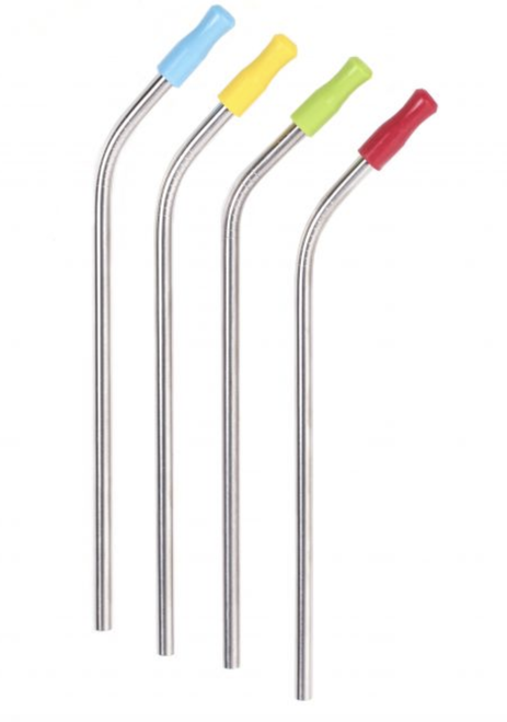 Silicone Straw Tips, set of 12