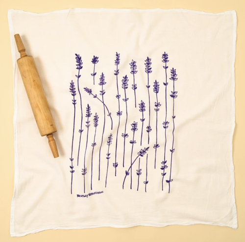 Lavender Sprigs--Flour Sack Towel