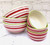Red & Green Striped Bowl--CHOOSE SIDE