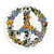 Wildflower Peace Sign Sticker