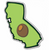 California Avocado Vinyl Sticker, 4"