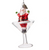 Santa in a Martini Glass Ornament, 4.5"
