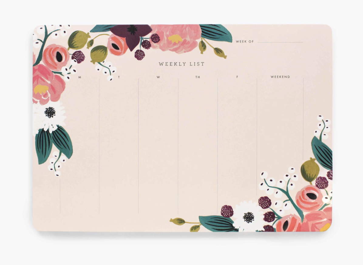 Rifle Paper Co. Weekly Desk Pad--CHOOSE DESIGN