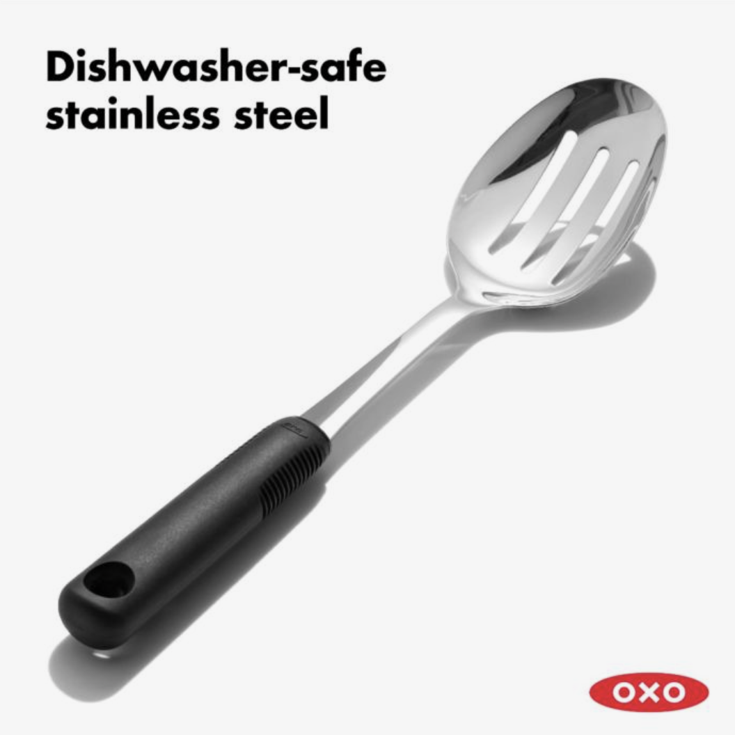 OXO Stainless Steel Slotted Spoon - The Kitchen Table, Quality Goods LLC